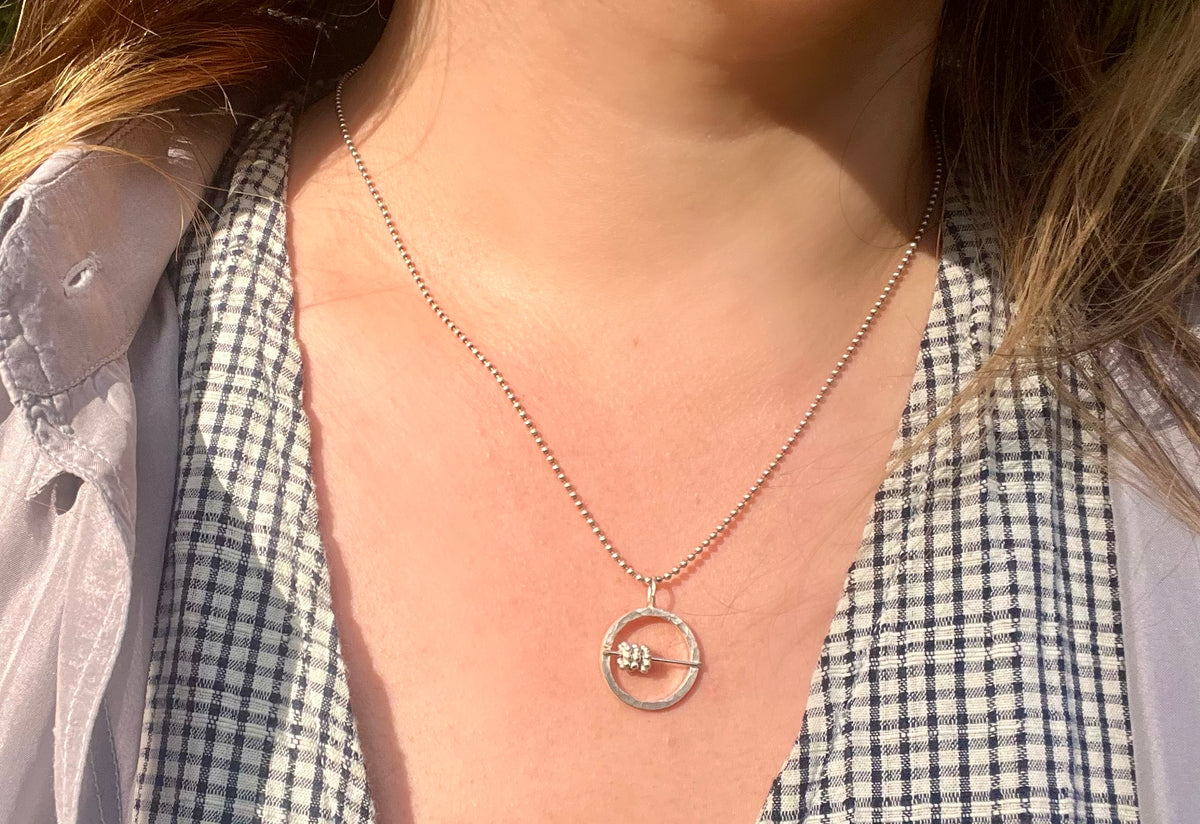 Handmade Sterling Silver Anti-Anxiety Pendants For Fidgeting