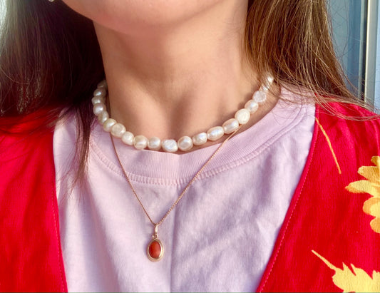 Baroque Freshwater Pearls Chunky Necklace