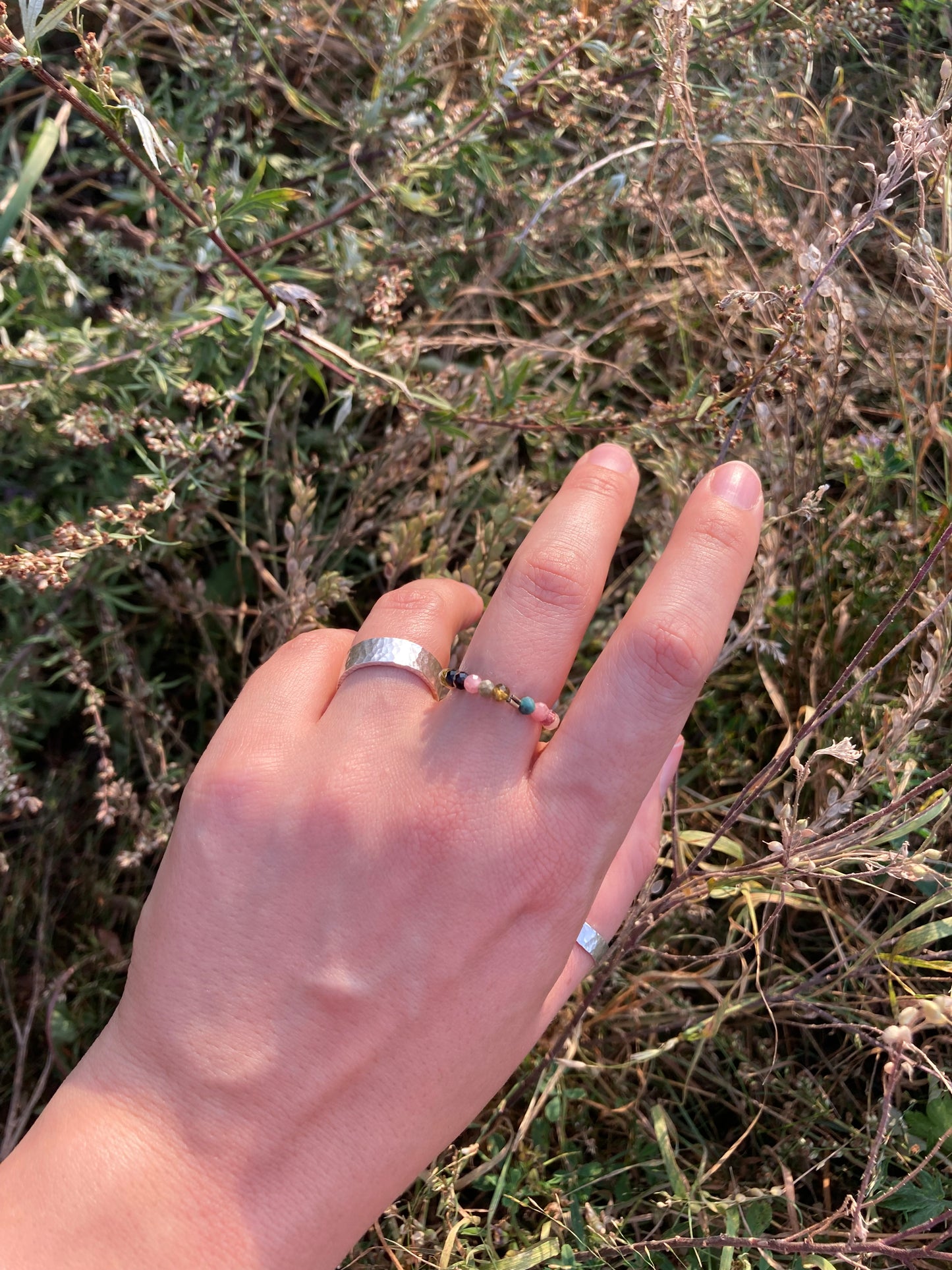 Chunky Hammered Silver Unisex Ring - Handmade Artisan Jewelry