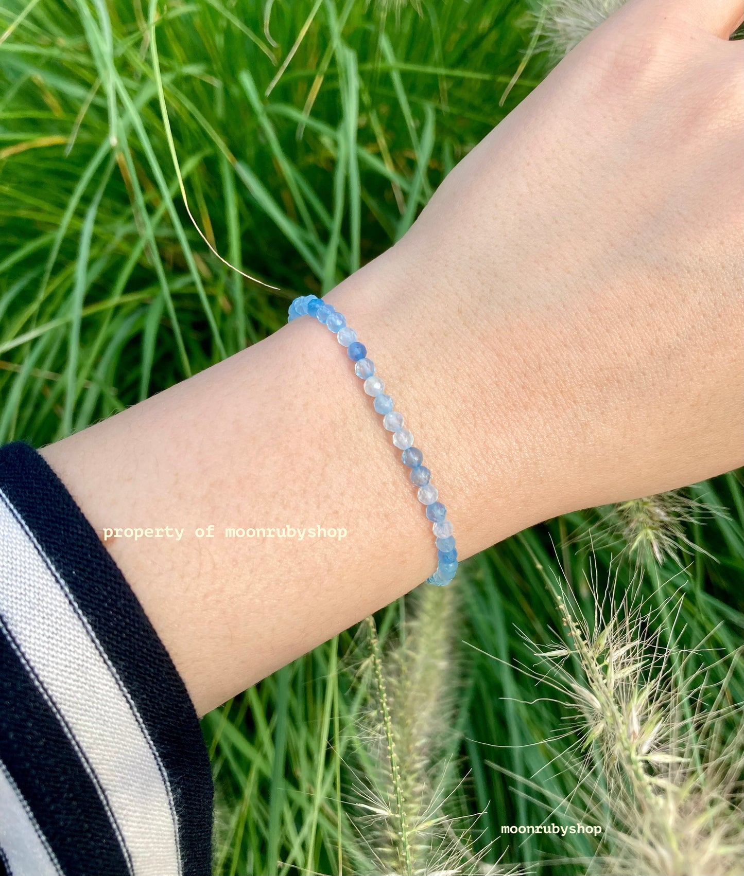 Elastic Meditation Fidget Bracelet Made of Faceted Natural Gemstone Beads (Citrine, Tiger Eye, Moonstone and more)