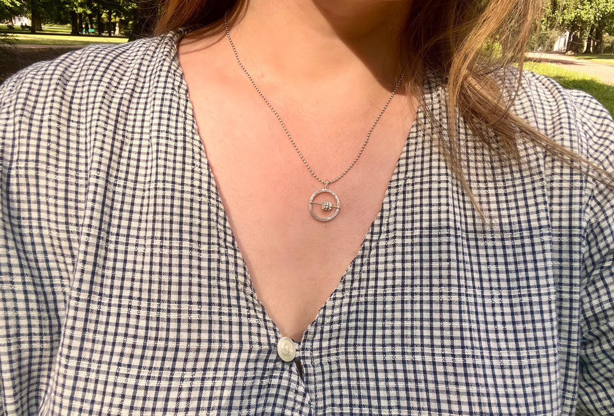 Handmade Sterling Silver Anti-Anxiety Pendants For Fidgeting