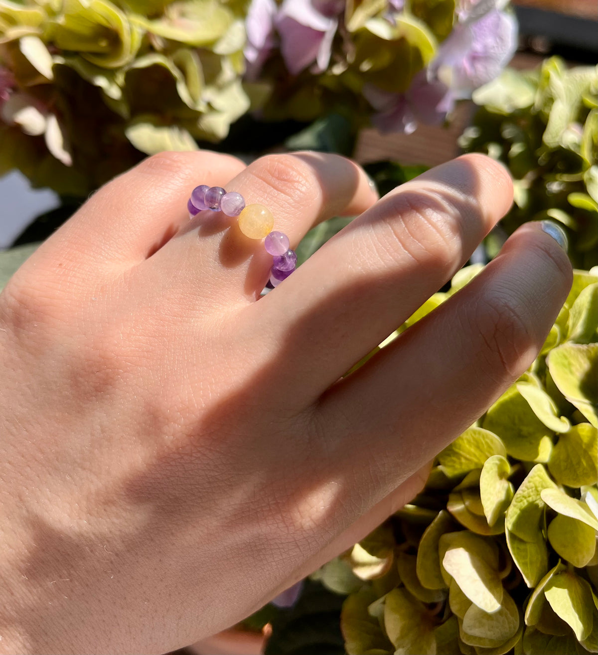 Chunky Gemstone Beads Fidget Rings in Pretty Color Combos