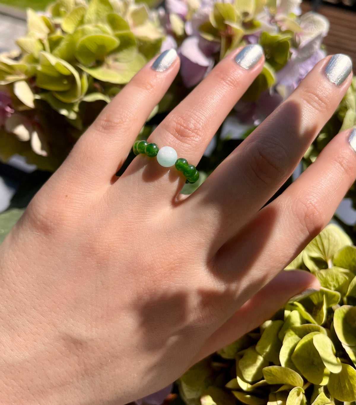 Chunky Gemstone Beads Fidget Rings in Pretty Color Combos
