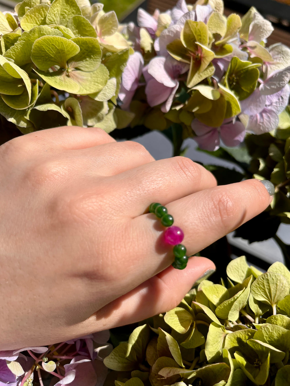 Chunky Gemstone Beads Fidget Rings in Pretty Color Combos
