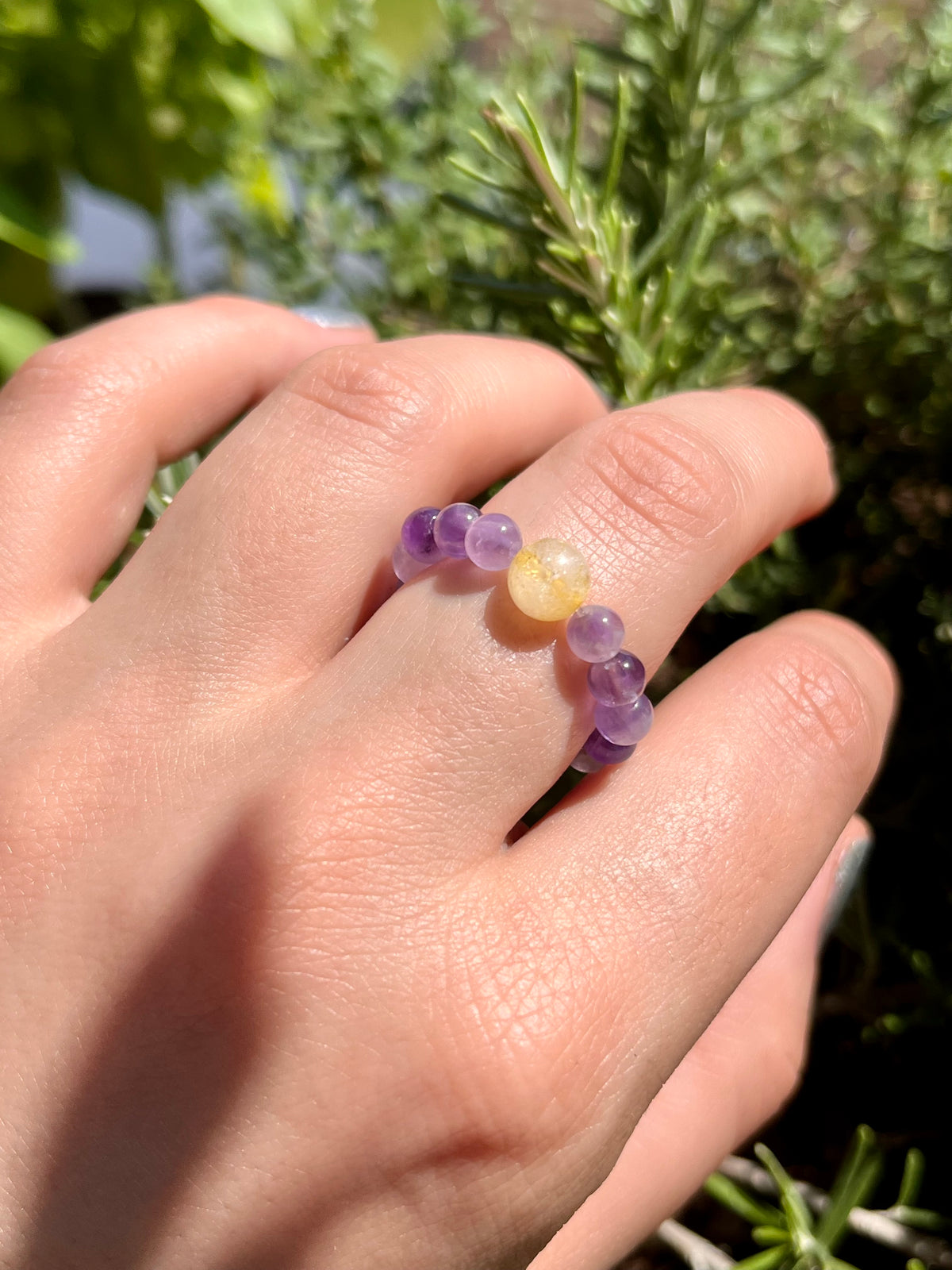 Chunky Gemstone Beads Fidget Rings in Pretty Color Combos