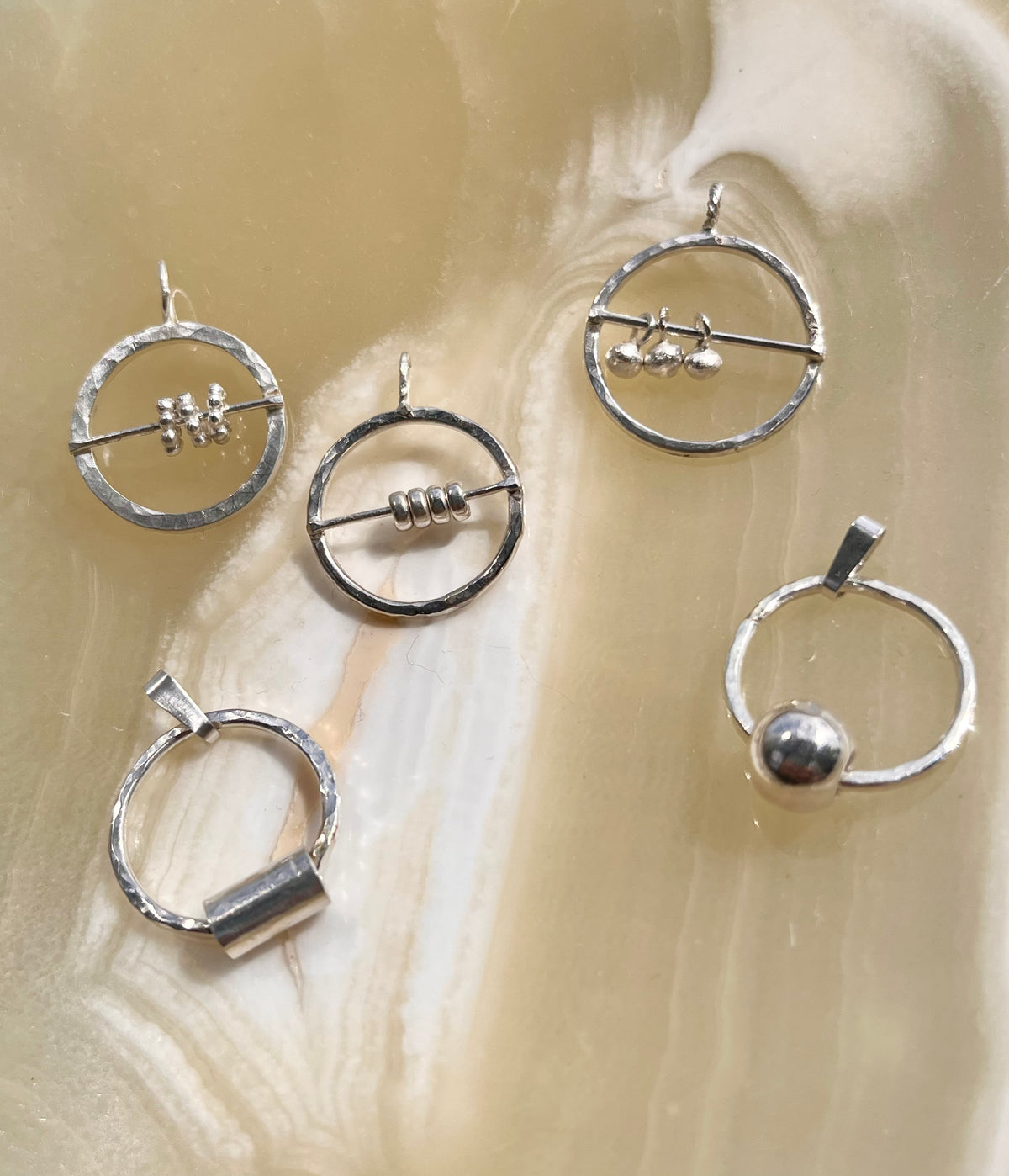 Handmade Sterling Silver Anti-Anxiety Pendants For Fidgeting