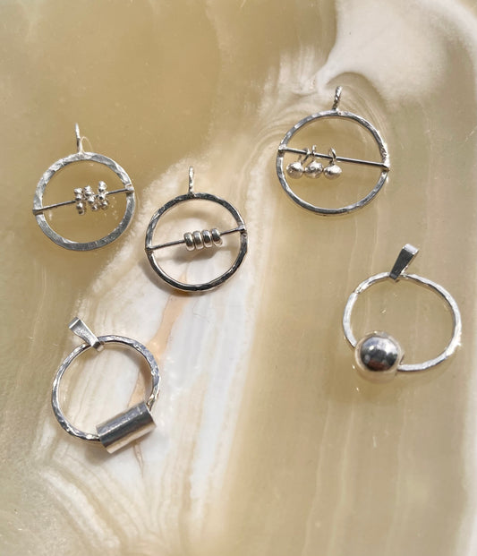 Handmade Sterling Silver Anti-Anxiety Pendants For Fidgeting