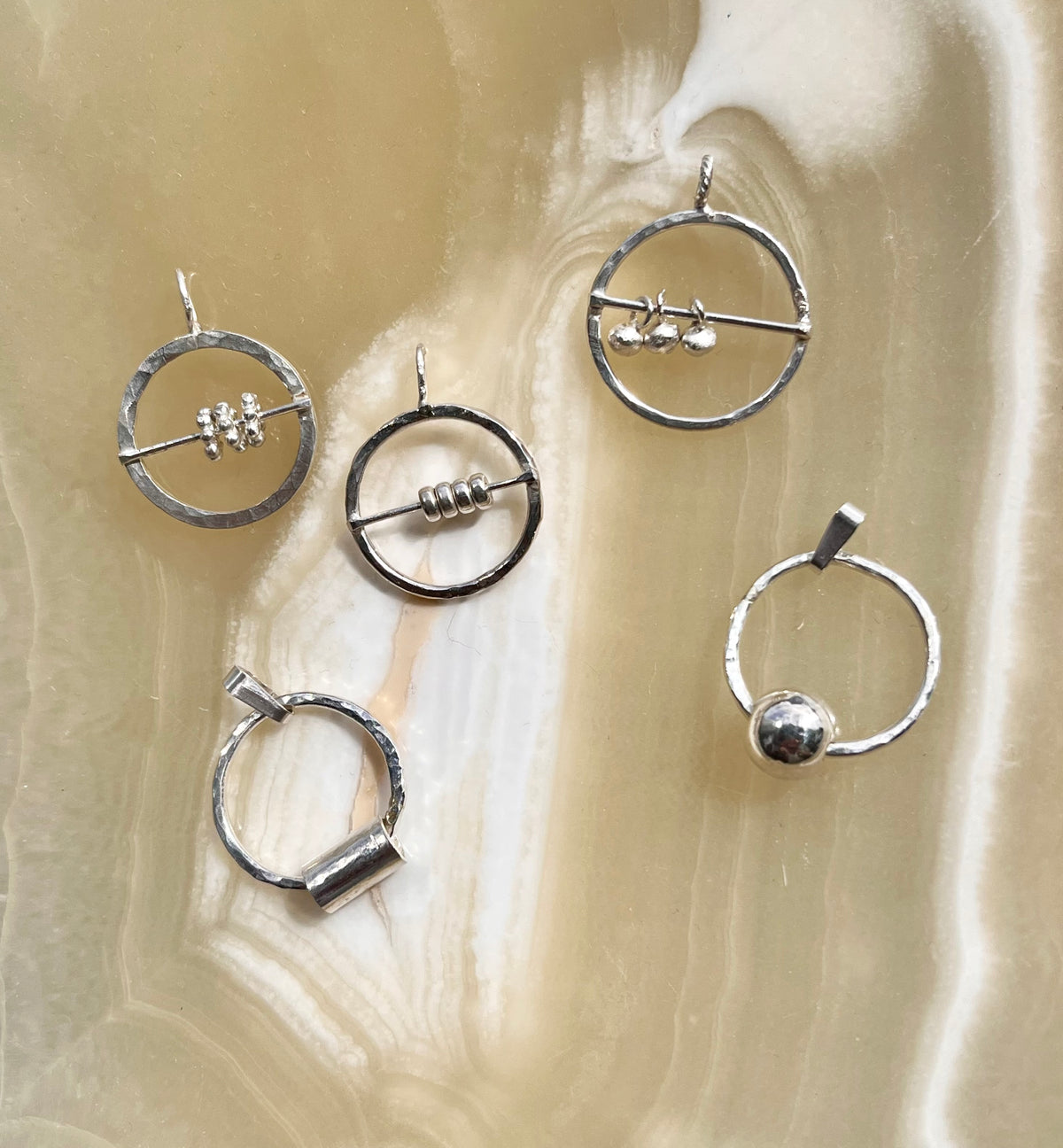 Handmade Sterling Silver Anti-Anxiety Pendants For Fidgeting