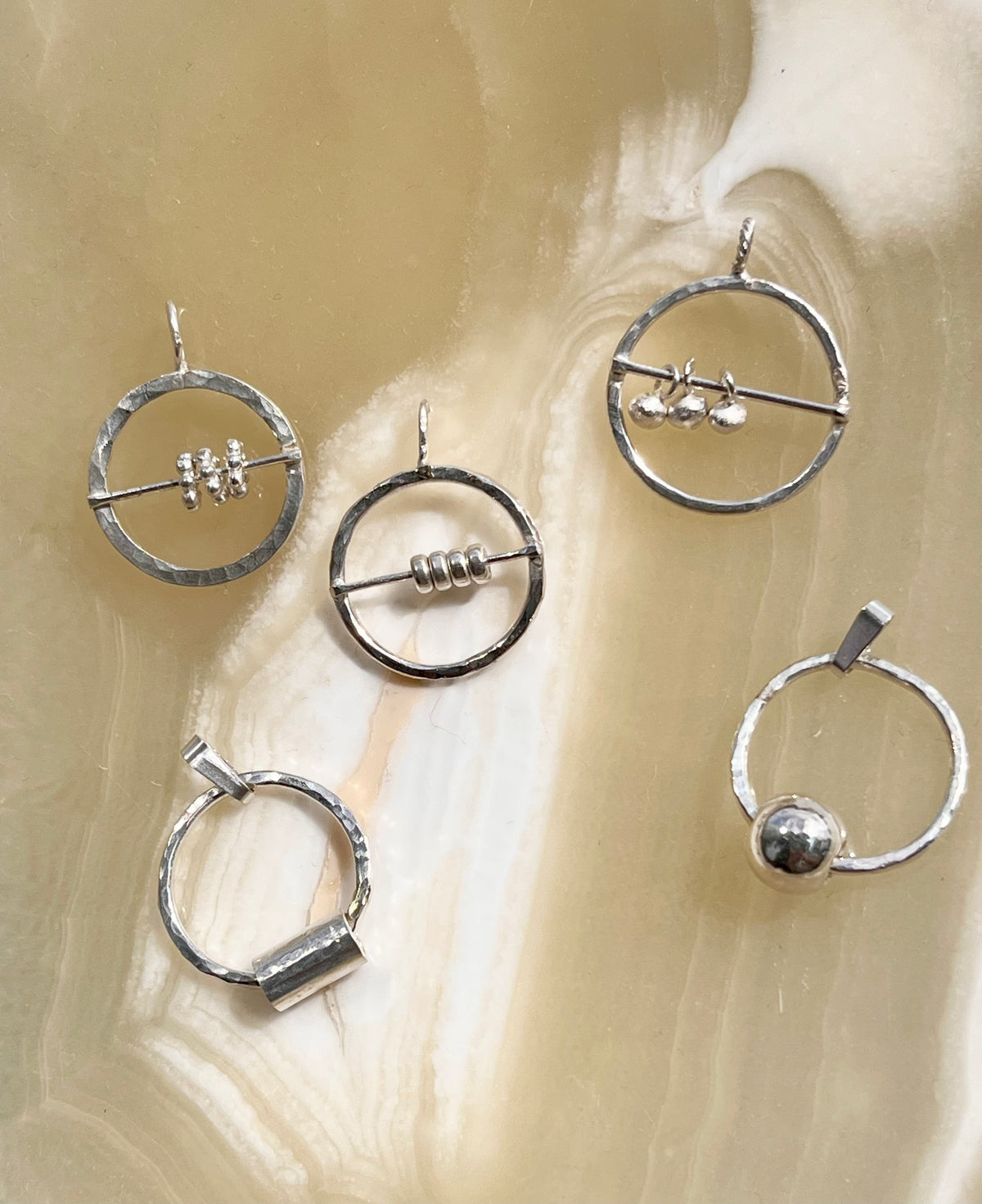 Handmade Sterling Silver Anti-Anxiety Pendants For Fidgeting