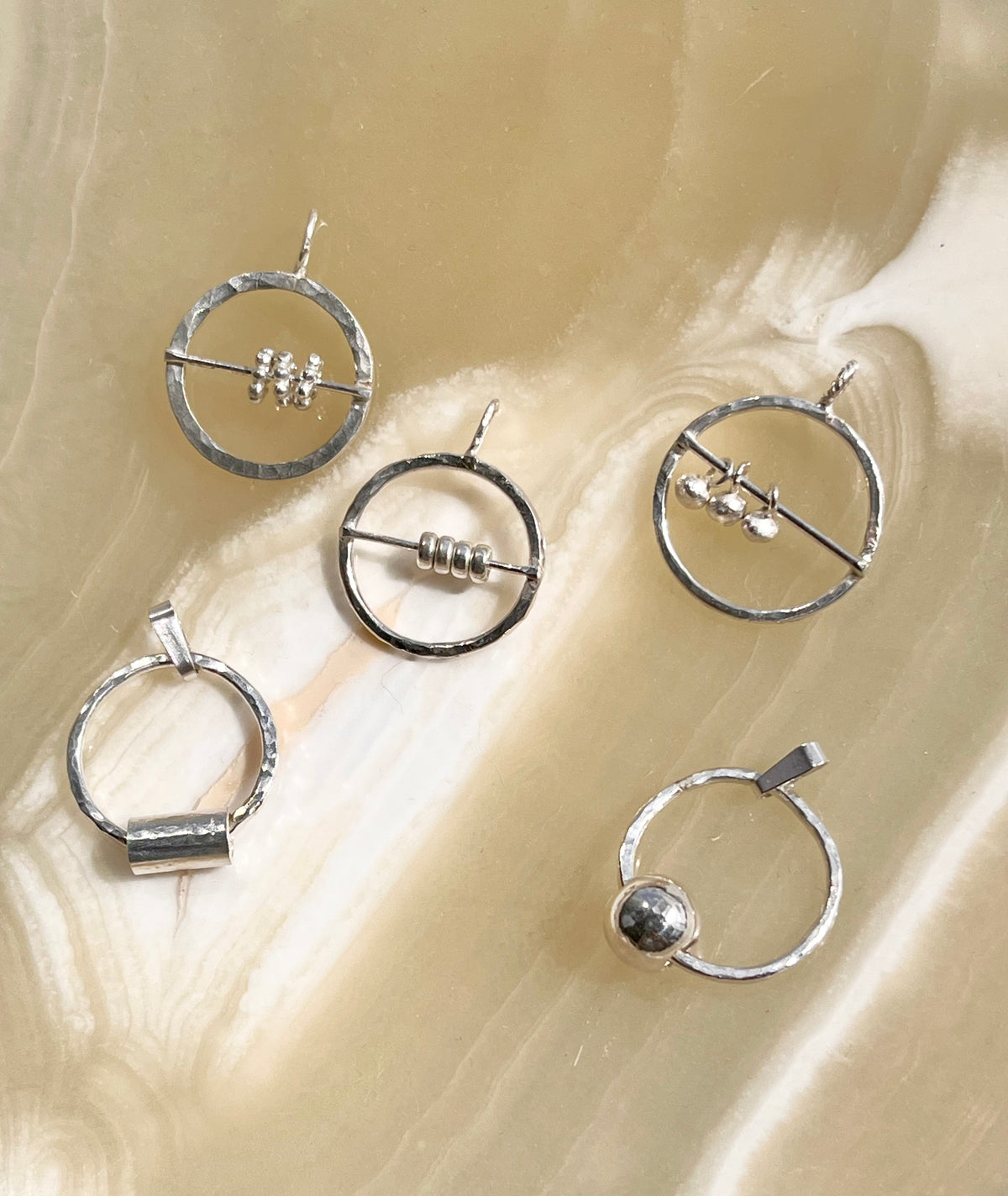 Handmade Sterling Silver Anti-Anxiety Pendants For Fidgeting