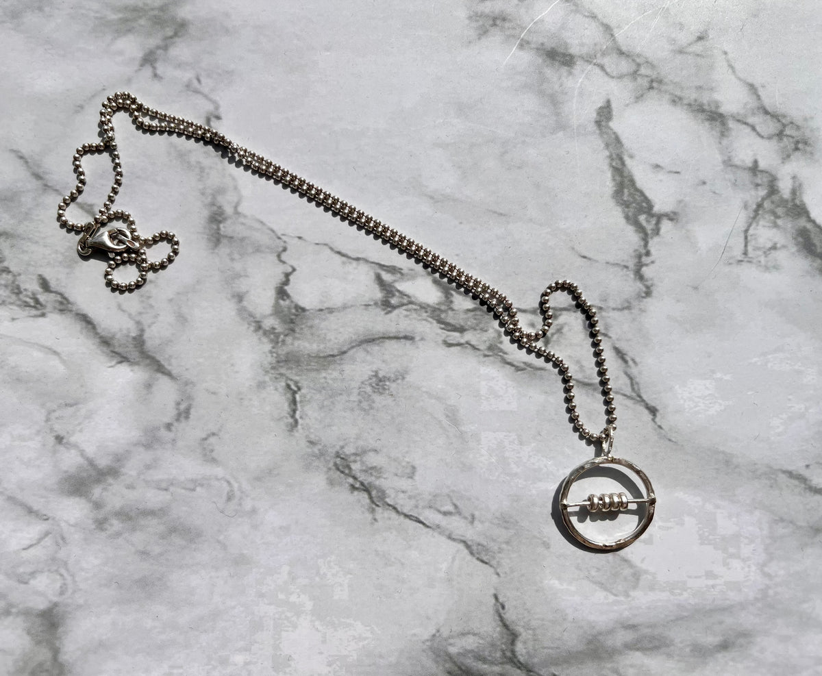 Handmade Sterling Silver Anti-Anxiety Pendants For Fidgeting