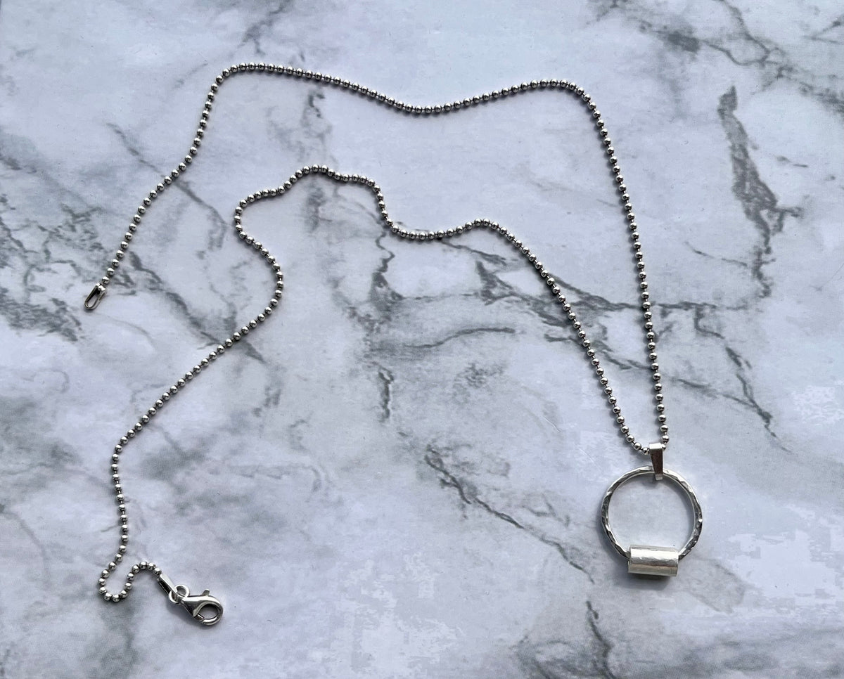 Handmade Sterling Silver Anti-Anxiety Pendants For Fidgeting