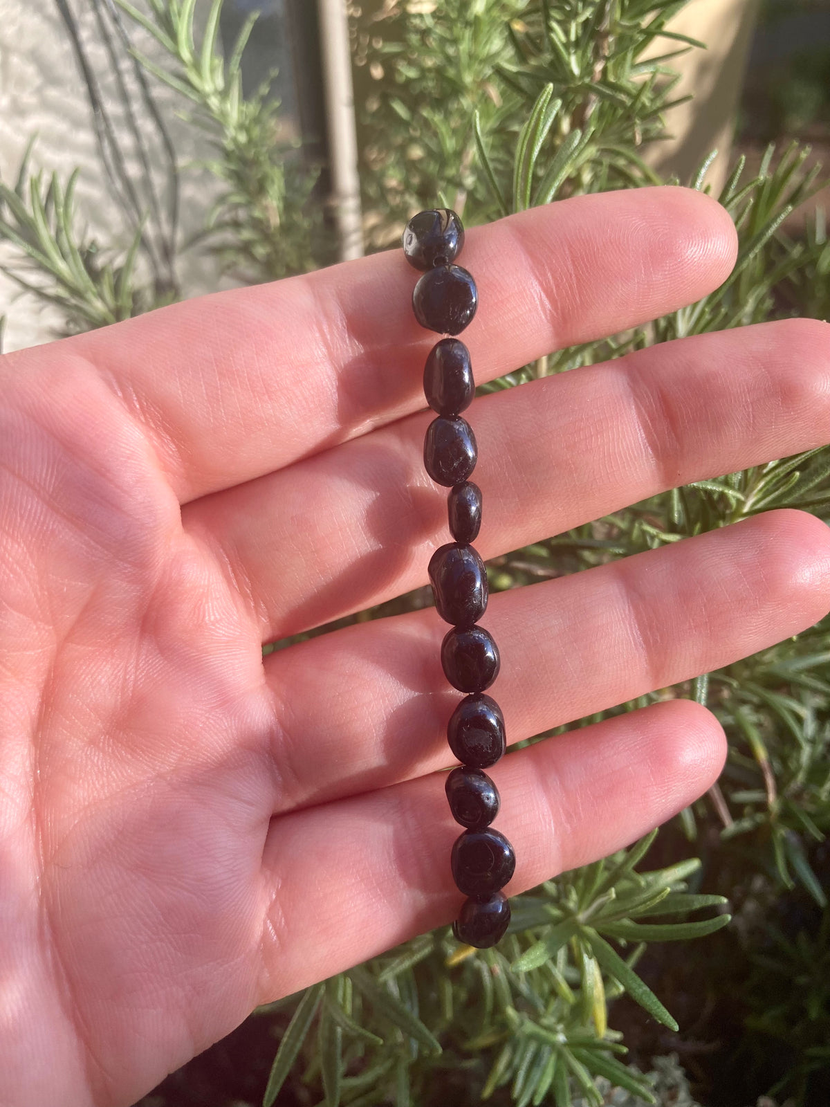Minimalist Unisex Natural Black Tourmaline Bracelet
