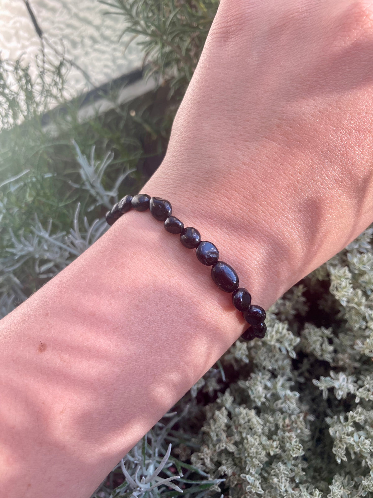 Minimalist Unisex Natural Black Tourmaline Bracelet