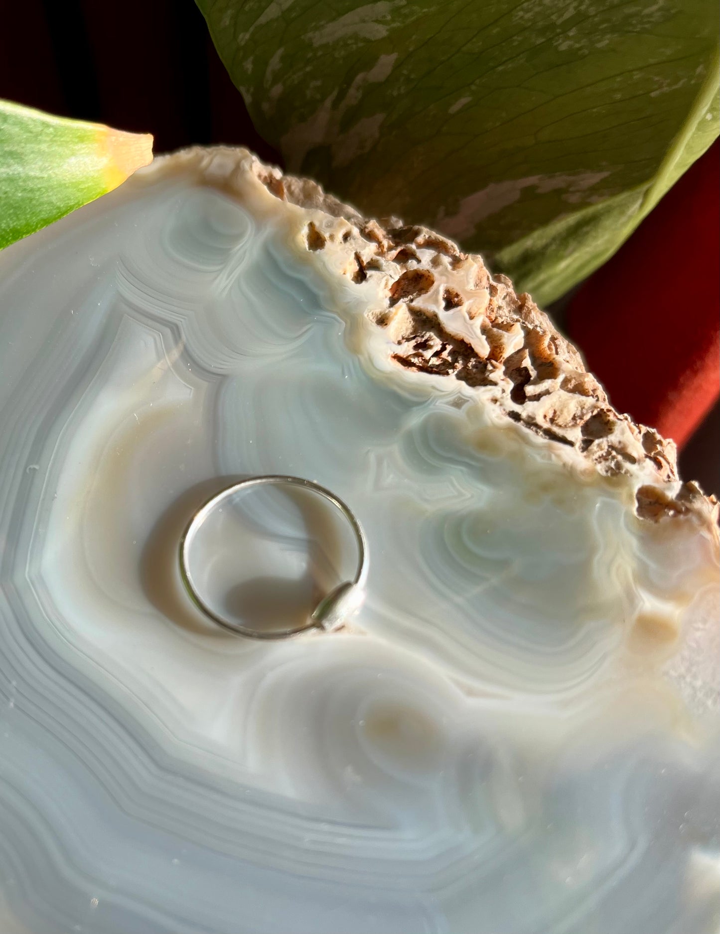 Handmade Anti Anxiety Fidget Ring in Solid 925 Sterling Silver with Smooth Oval Bead