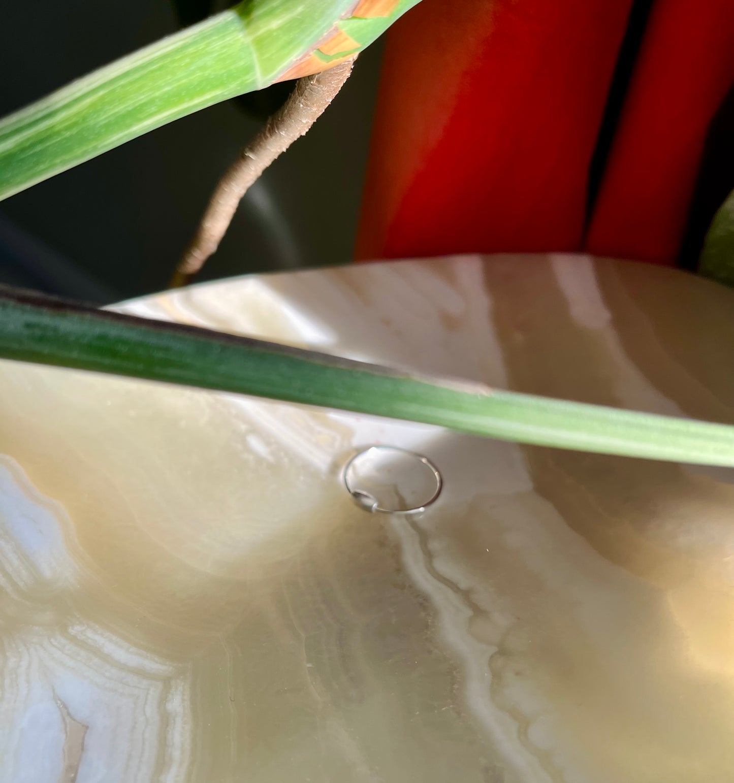 Handmade Anti Anxiety Fidget Ring in Solid 925 Sterling Silver with Smooth Oval Bead