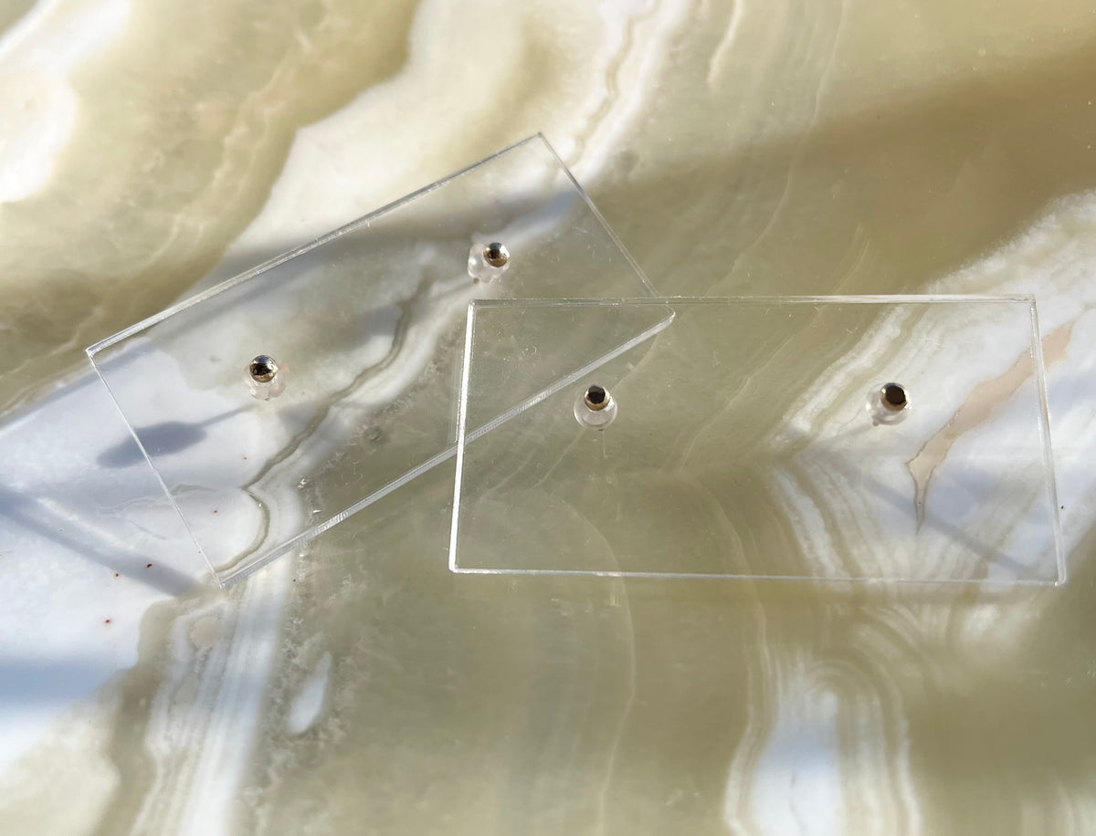 Tiny Minimalist Recycled Solid 9K Gold Stud Earrings