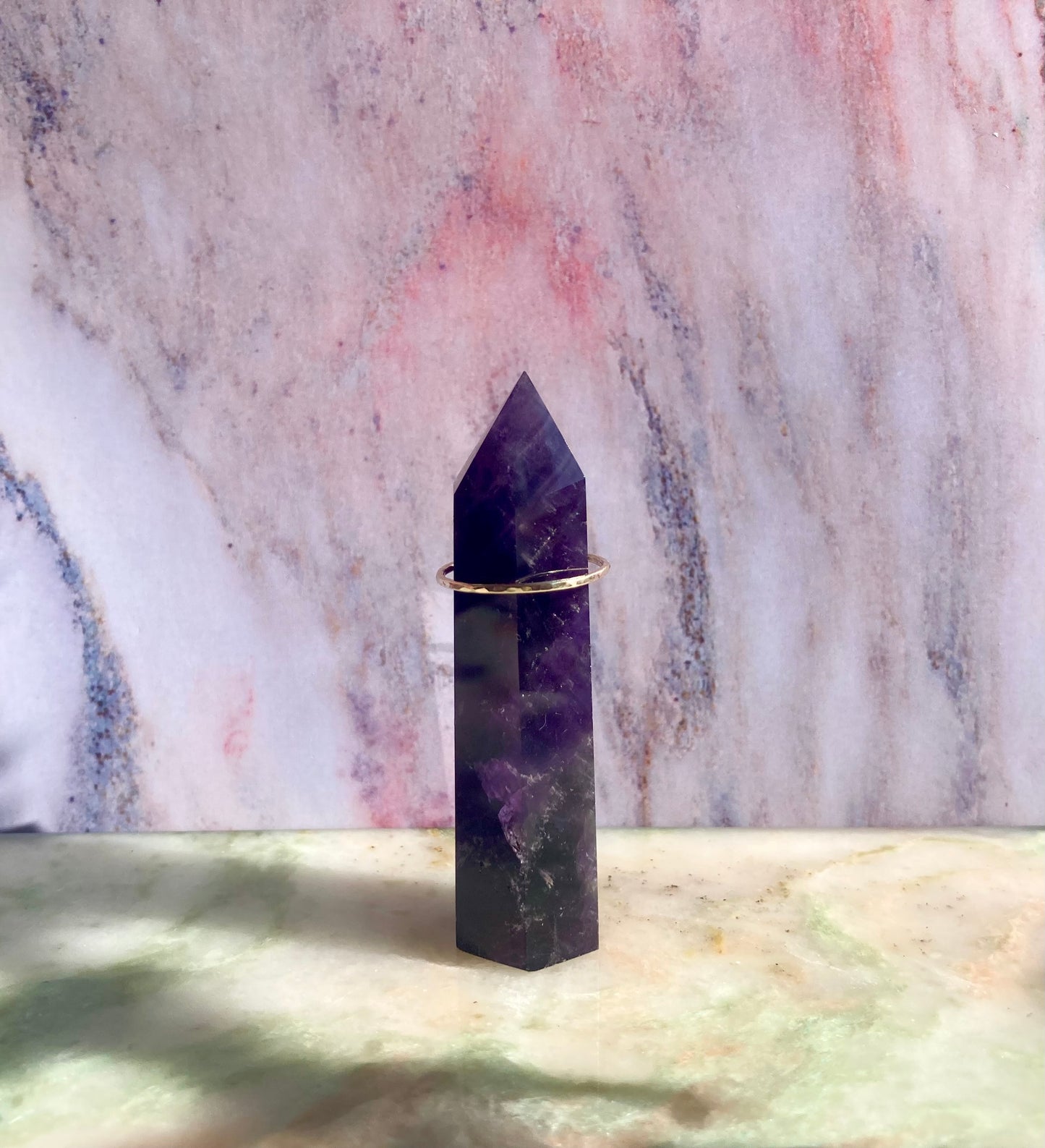 Real Solid 9K Gold Thin Hammered Stacking Ring – Handmade, Elegant & Minimalist