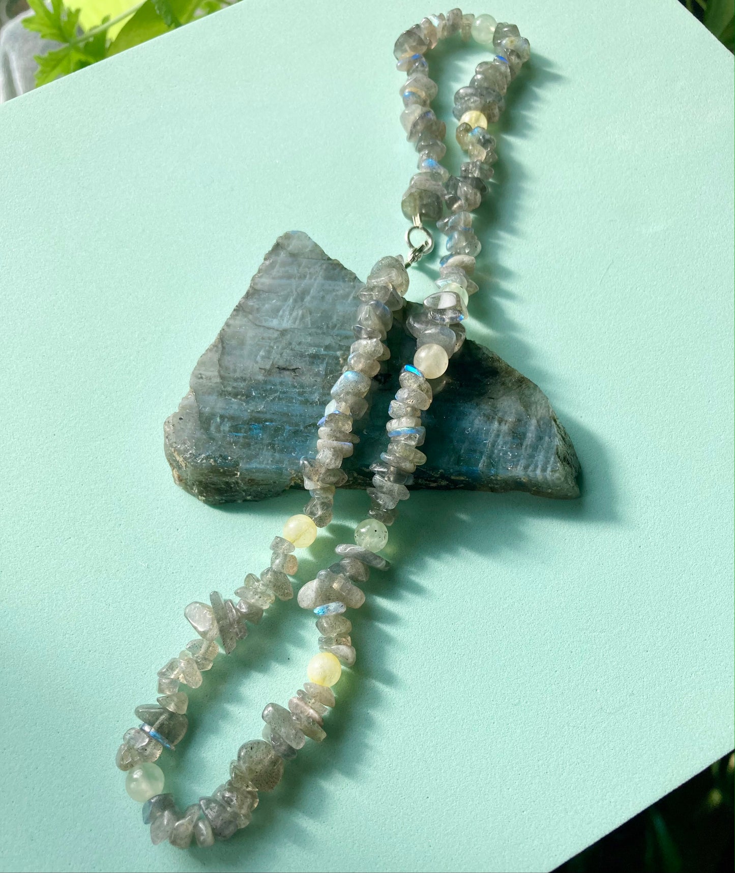 Pastel Gemstone Necklaces with Amethyst, Rose Quartz, Moonstone, Labradorite, and Citrine Beads for Healing and Style